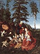 CRANACH, Lucas the Elder The Rest on the Flight into Egypt  dfg oil